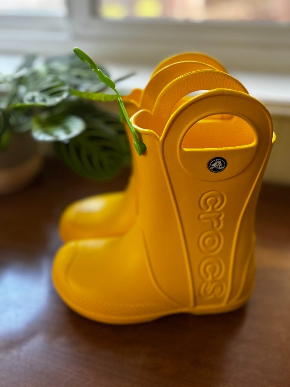 New with Tags Handle It Kids Crocs Rain Boots Size 13 Yellow